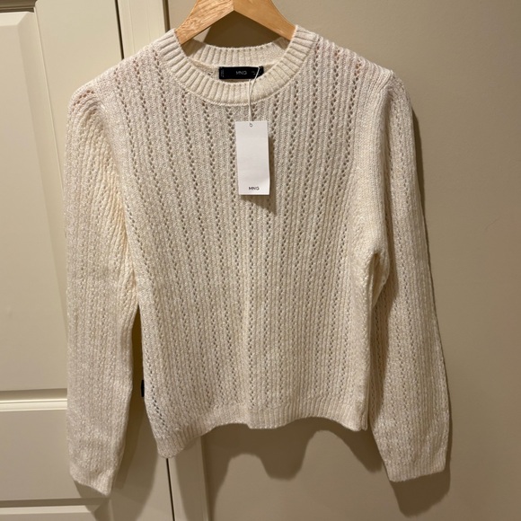 Mango Openwork Panel Sweater - Picture 3 of 6